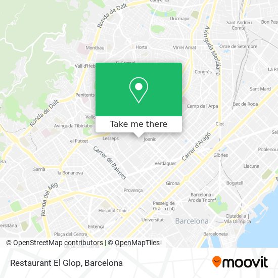 Restaurant El Glop map