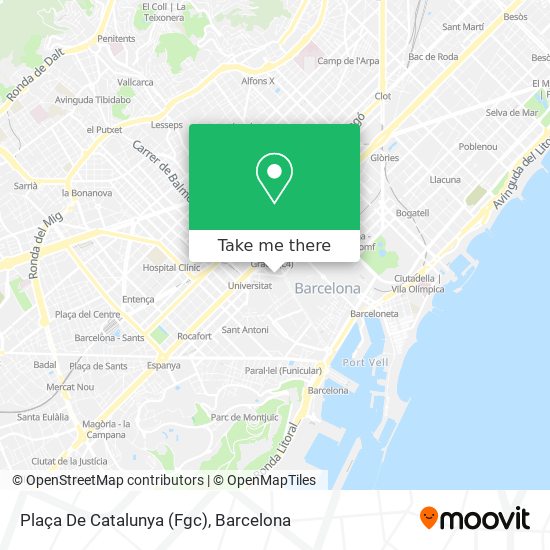 mapa Plaça De Catalunya (Fgc)