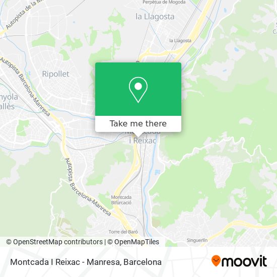 Montcada I Reixac - Manresa map