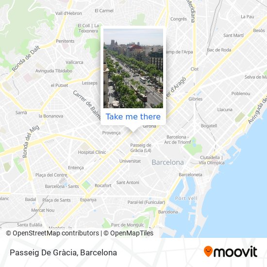 mapa Passeig De Gràcia