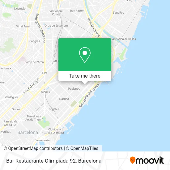 Bar Restaurante Olimpiada 92 map
