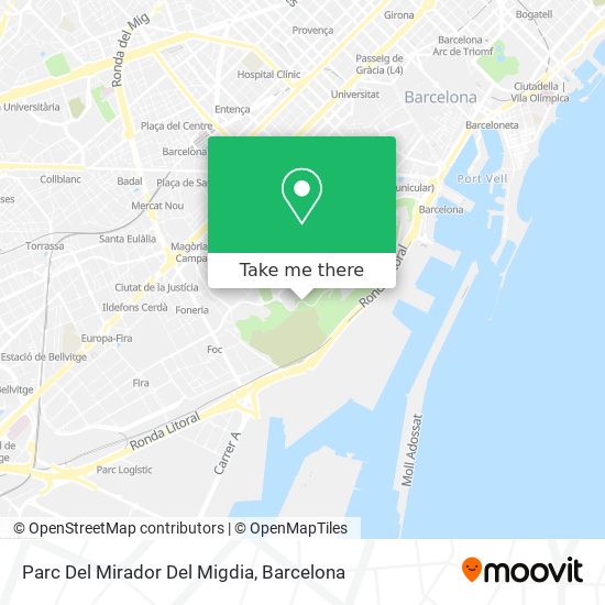 Parc Del Mirador Del Migdia map