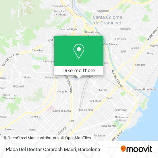 mapa Plaça Del Doctor Cararach Mauri