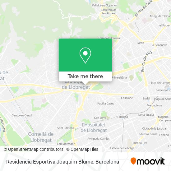 mapa Residencia Esportiva Joaquim Blume