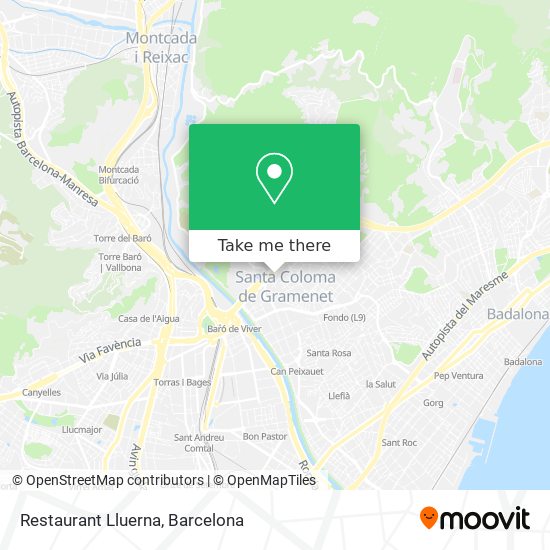Restaurant Lluerna map