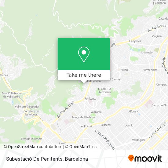 Subestació De Penitents map