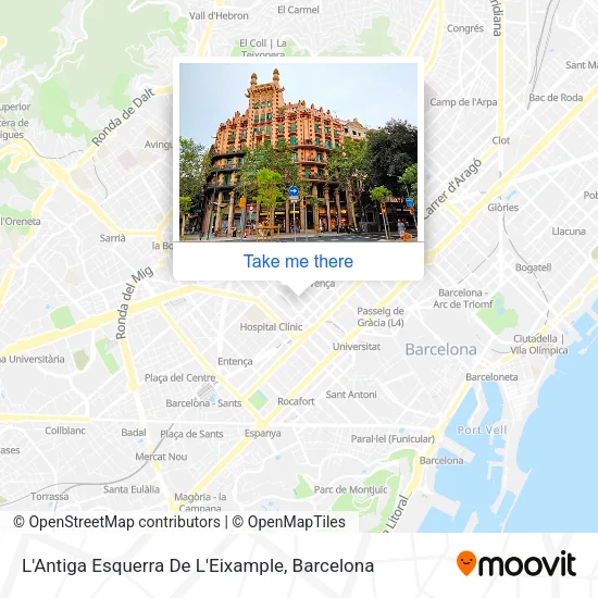 mapa L'Antiga Esquerra De L'Eixample