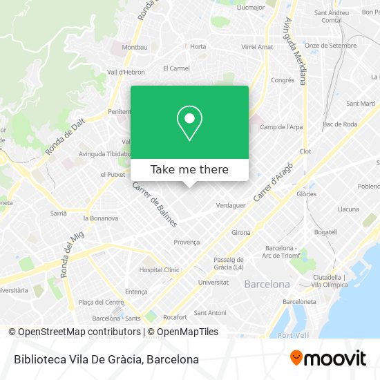 Biblioteca Vila De Gràcia map