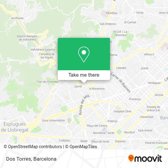 Dos Torres map