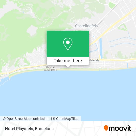 mapa Hotel Playafels