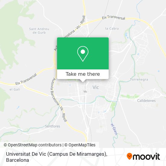 Universitat De Vic (Campus De Miramarges) map