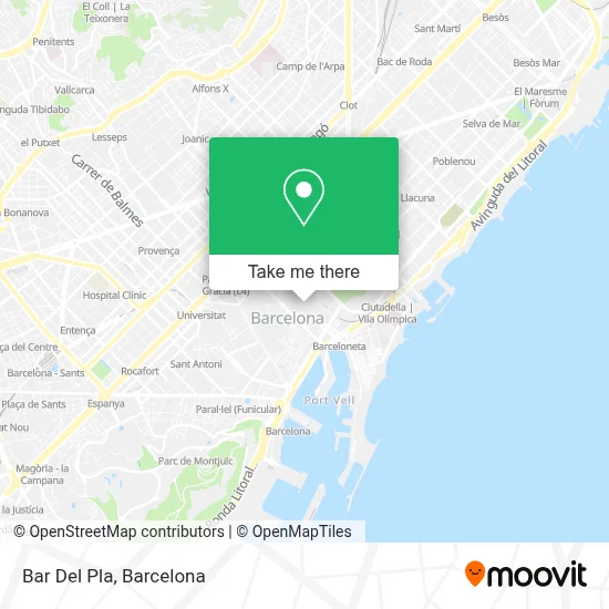 Bar Del Pla map