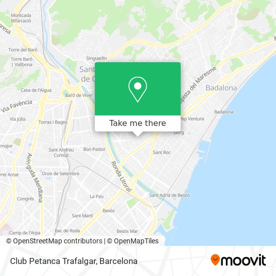 mapa Club Petanca Trafalgar
