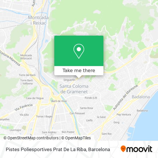 Pistes Poliesportives Prat De La Riba map