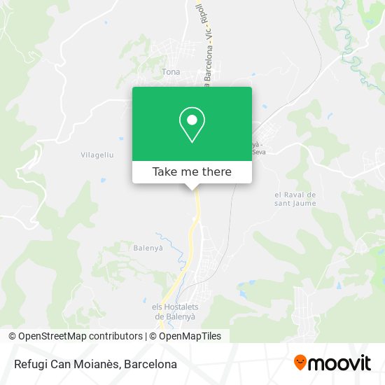 Refugi Can Moianès map