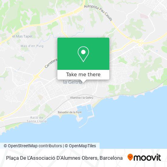 mapa Plaça De L'Associació D'Alumnes Obrers