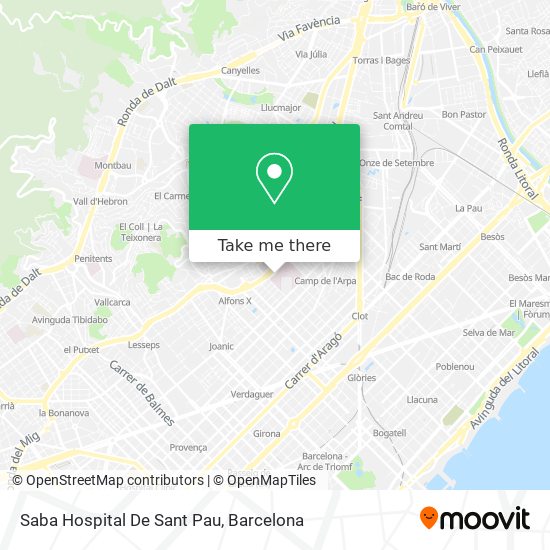 Saba Hospital De Sant Pau map