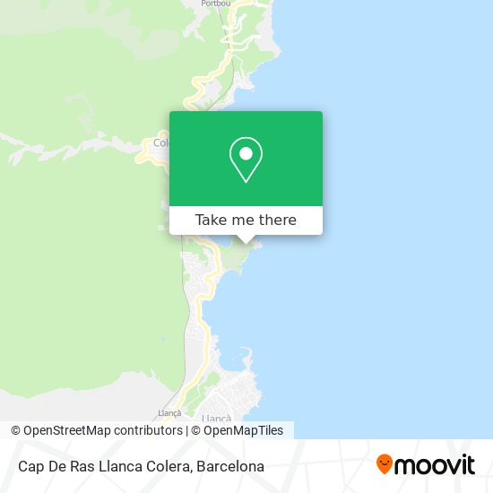 Cap De Ras Llanca Colera map