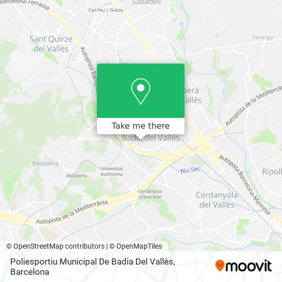 Poliesportiu Municipal De Badia Del Vallès map