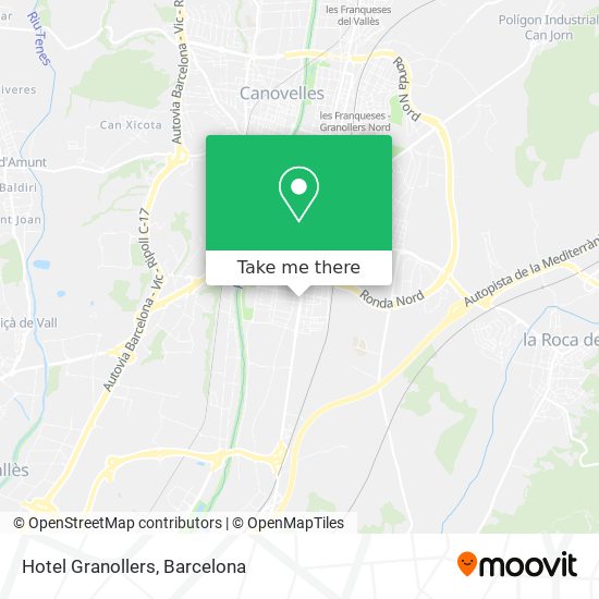 Hotel Granollers map