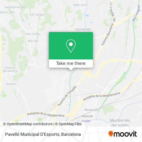 Pavelló Municipal D'Esports map