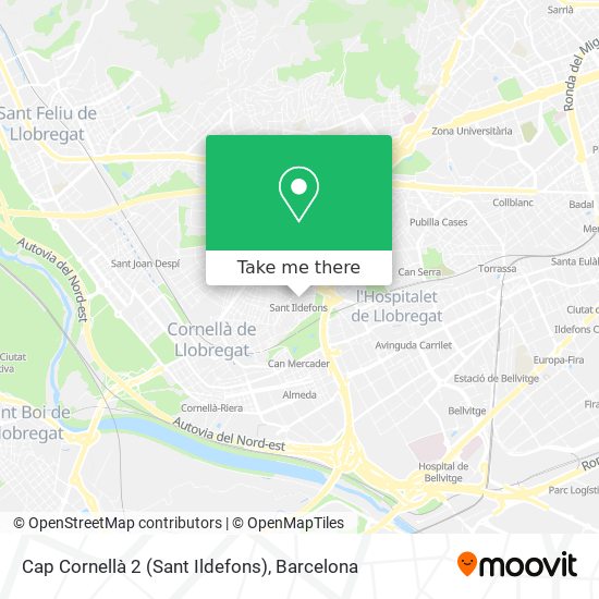 mapa Cap Cornellà 2 (Sant Ildefons)