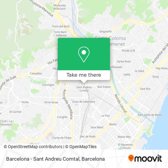 Barcelona - Sant Andreu Comtal map