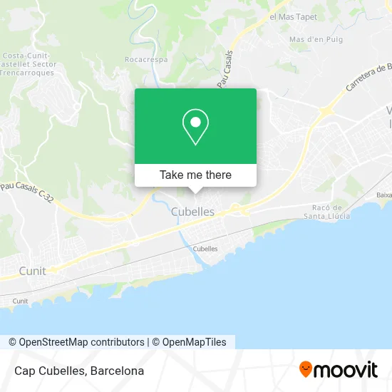 Cap Cubelles map