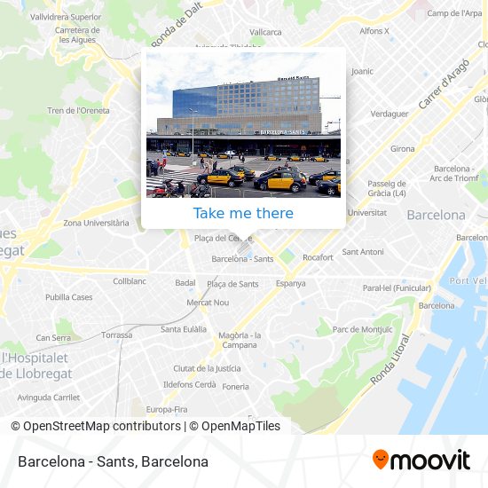 mapa Barcelona - Sants