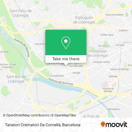 mapa Tanatori Crematori De Cornellà