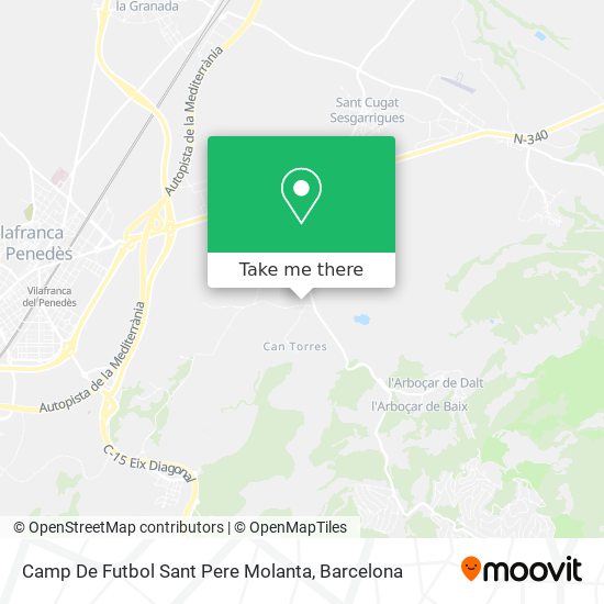 Camp De Futbol Sant Pere Molanta map