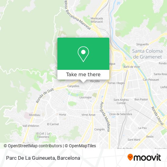 mapa Parc De La Guineueta