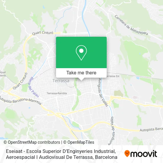 Eseiaat - Escola Superior D’Enginyeries Industrial, Aeroespacial I Audiovisual De Terrassa map