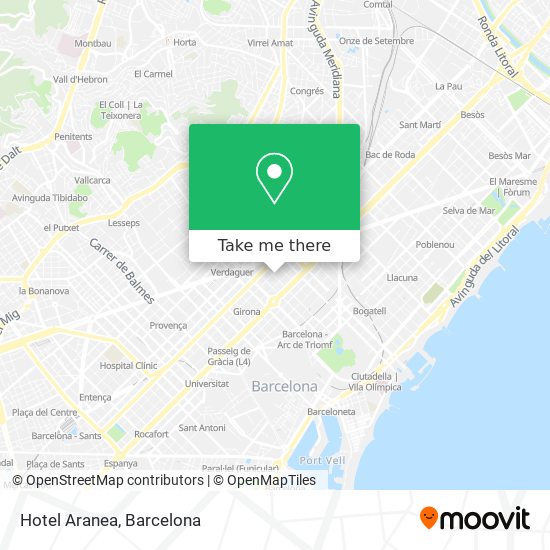 Hotel Aranea map