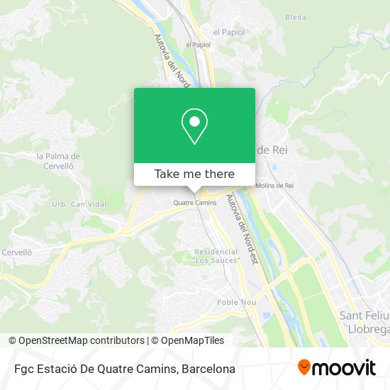 Fgc Estació De Quatre Camins map
