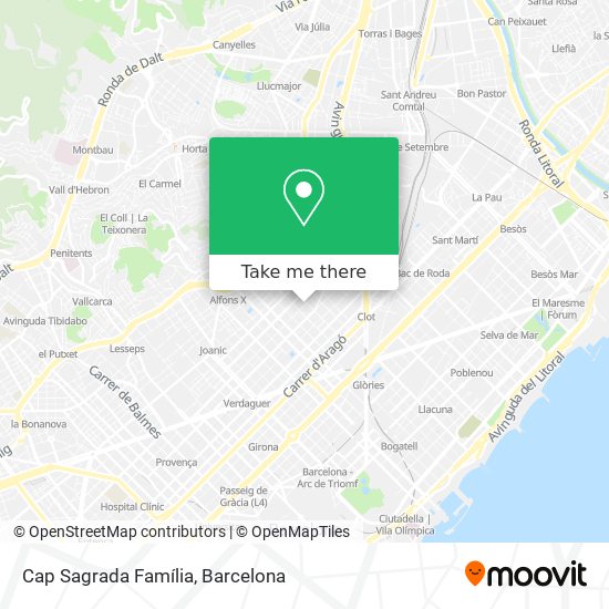 mapa Cap Sagrada Família