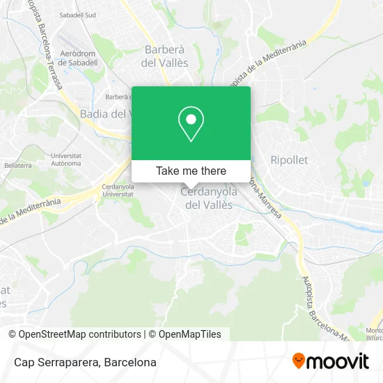 Cap Serraparera map