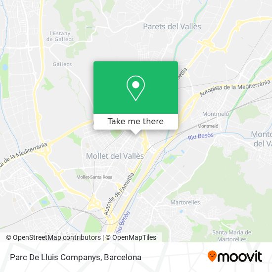 Parc De Lluis Companys map