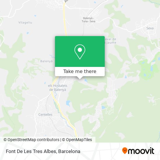 Font De Les Tres Albes map