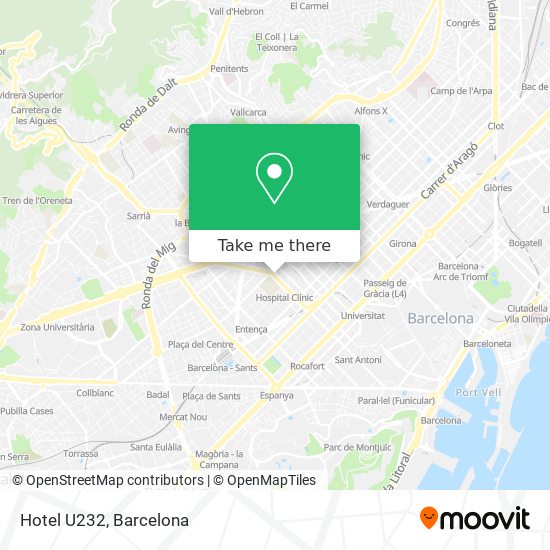 mapa Hotel U232