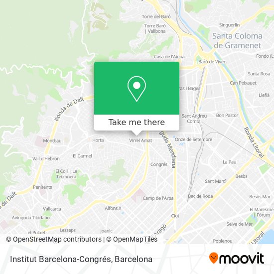 Institut Barcelona-Congrés map