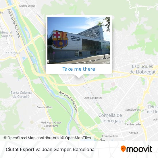 mapa Ciutat Esportiva Joan Gamper