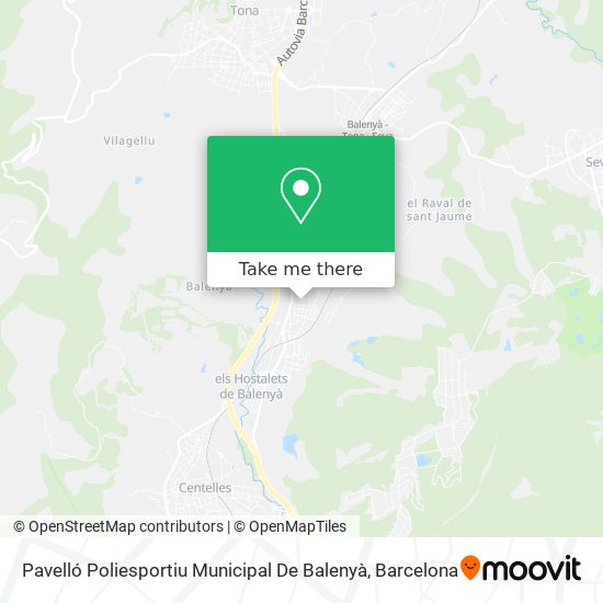 Pavelló Poliesportiu Municipal De Balenyà map