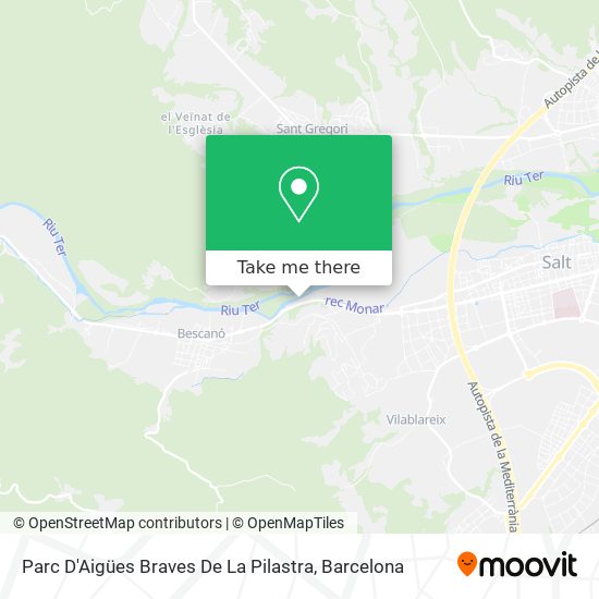 Parc D'Aigües Braves De La Pilastra map