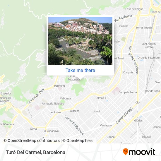 mapa Turó Del Carmel