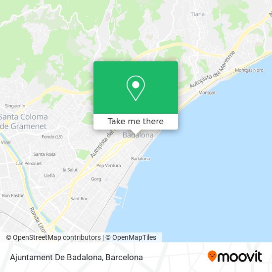 Ajuntament De Badalona map