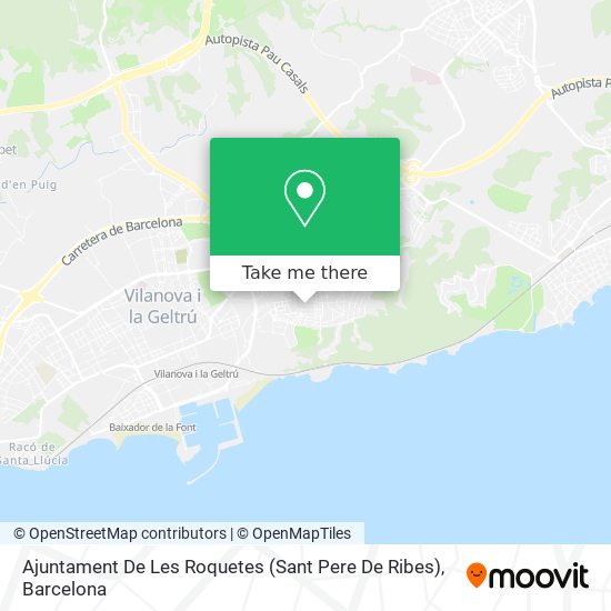 mapa Ajuntament De Les Roquetes (Sant Pere De Ribes)