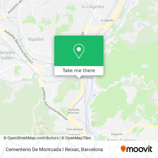 mapa Cementerio De Montcada I Reixac