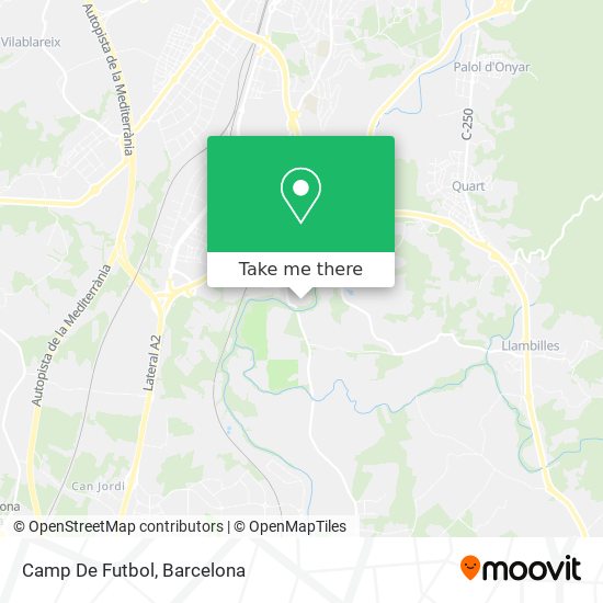 Camp De Futbol map