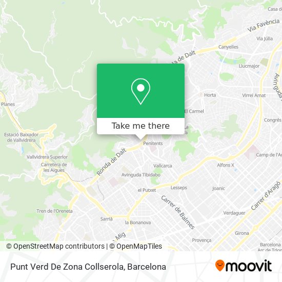 Punt Verd De Zona Collserola map